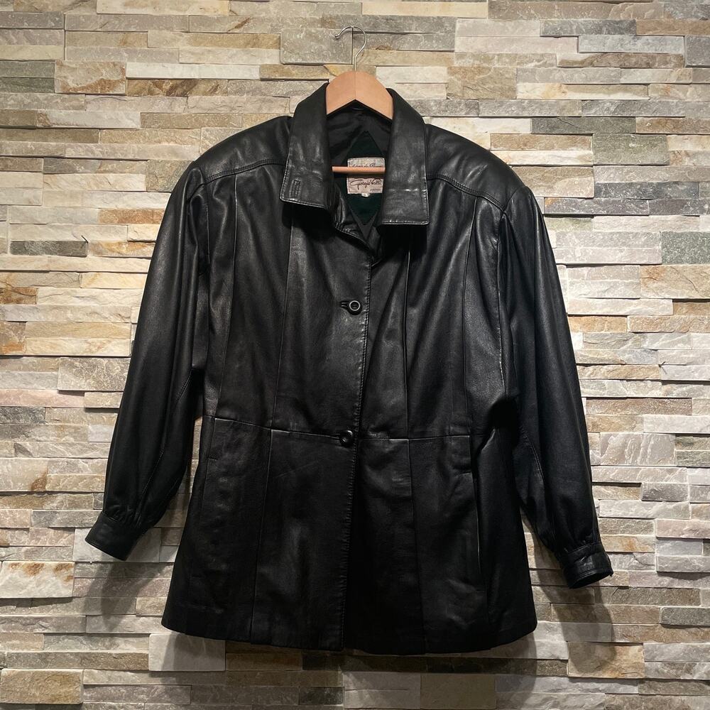 Vintage Antonio da Pescaro Black Leather Jacket | Made in Italy, 8